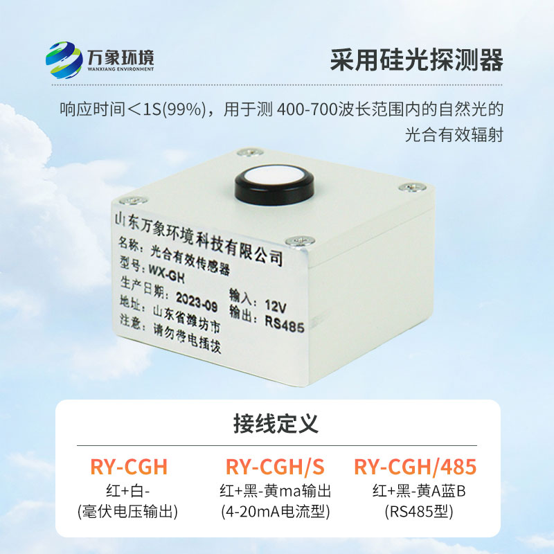 光合有效輻射表廣泛應(yīng)用于農(nóng)業(yè)氣象，農(nóng)作物生長的研究